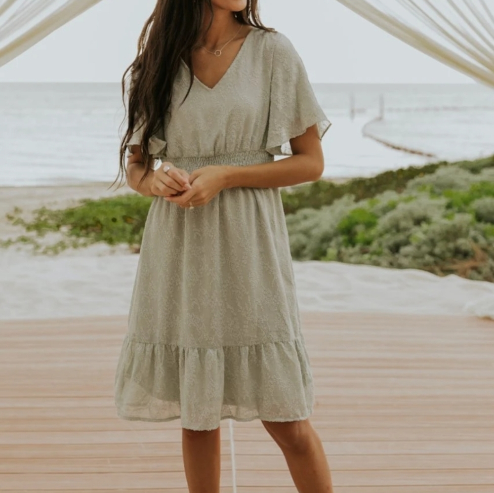Calluna Embroidered Ruffle Dress